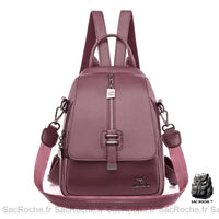 Sac à dos marron en simili cuir Sac à dos marron en simili cuir - Sac Roche ™